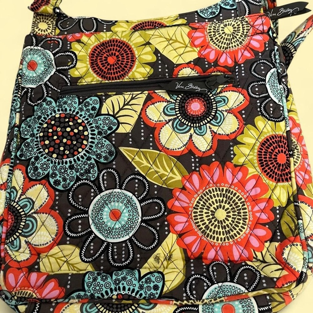 Vera Bradley Mail Bag Floral Crossbody Bag (Retired Flower Shower)